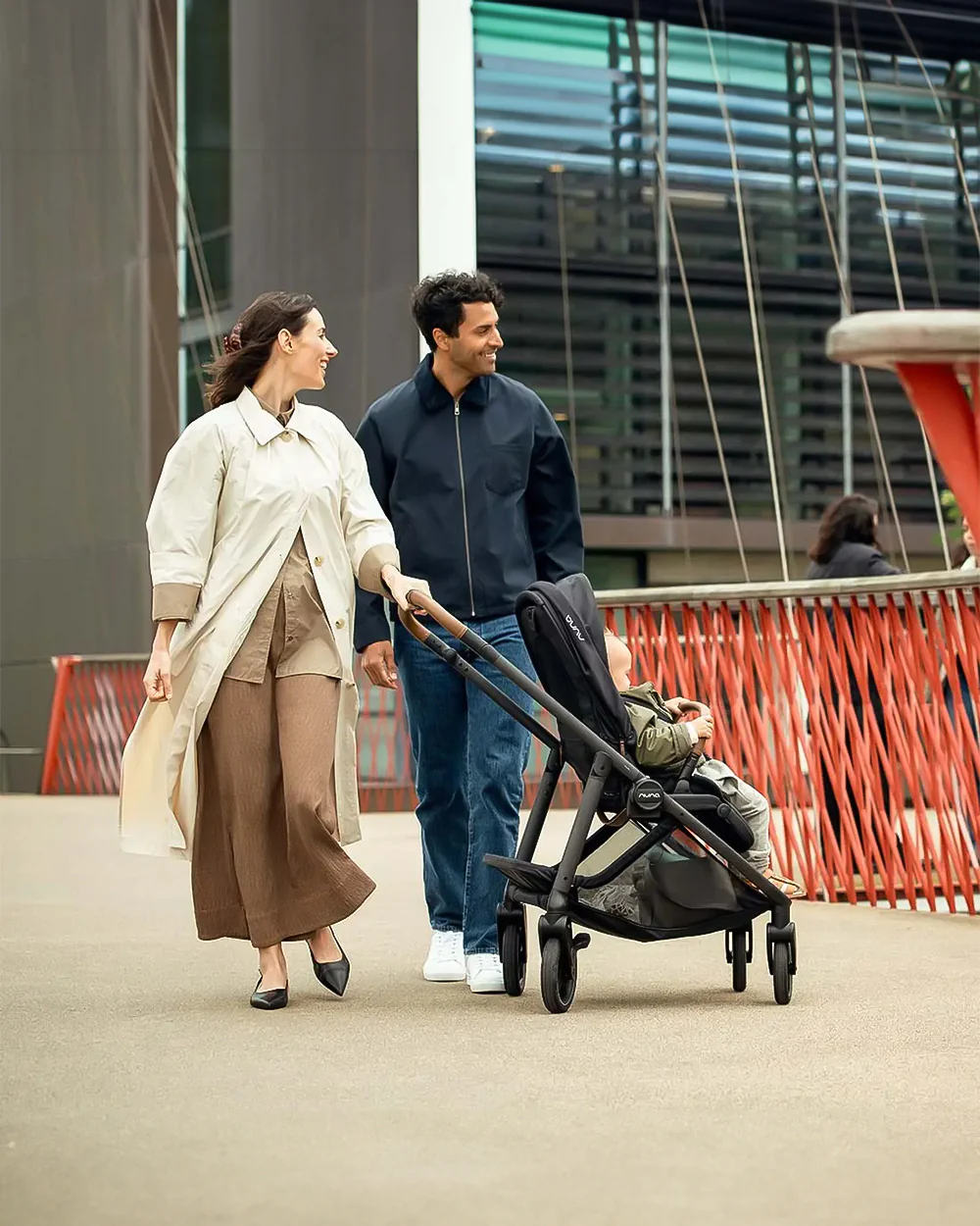 Nuna Swiv Baby Stroller-All Wheel 360 Degree Rotation-3 Positions Adjustable Parent Handle Bar-One Hand Fold-Travel System Compatible-Includes Rain Cover, Travel bag, Cup Holder & Post Adaptors-2 Years Warranty-For 0 to 4Y (Upto 22 Kg)-Caviar - Image 29