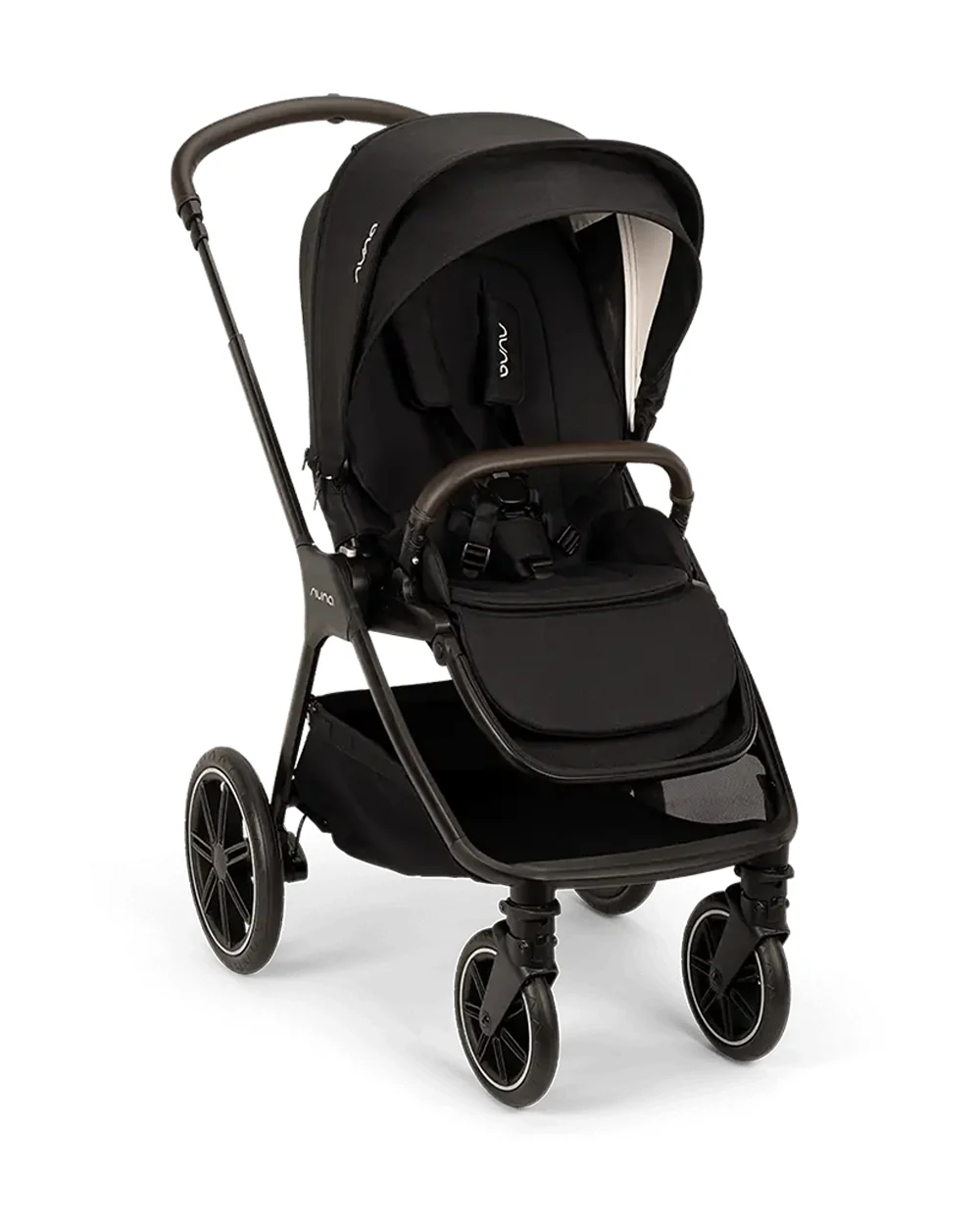 Nuna TRIV LX Baby Stroller-With Cup Holder-2025 Edition-All Terrain Big Rear Wheels-Reversible & Near Flat Reclining Seat-One Hand Fold-2 Years Warranty-For 0 to 4 Years (Upto 22 Kg)-Caviar - Image 10