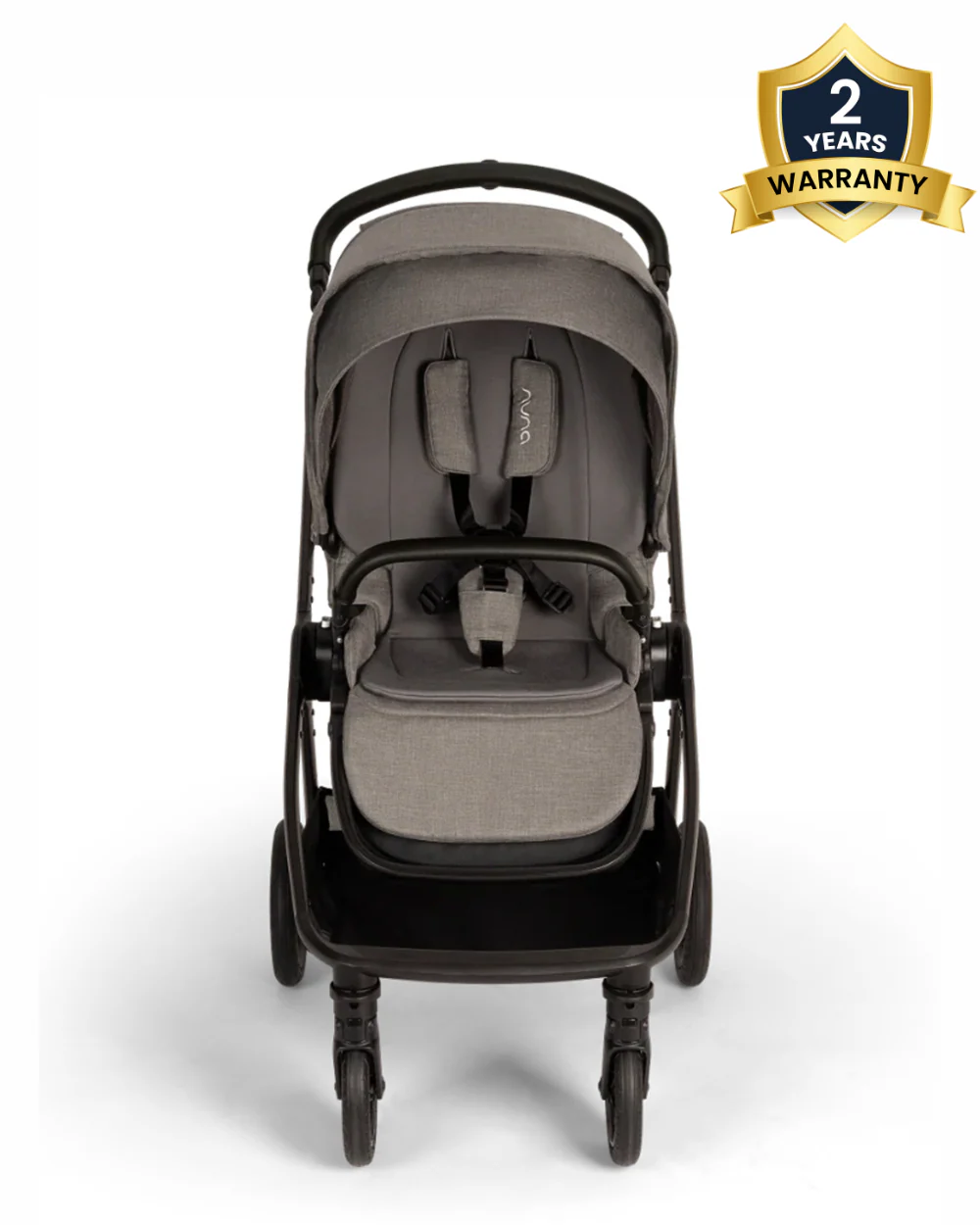 Nuna TRIV Next Baby Stroller-With Cup Holder-One Hand Fold-Includes Rain Cover & Post Adaptors-2 Years Warranty-Pram for 0 to 4Y (Upto 22Kg)-Granite - Image 2