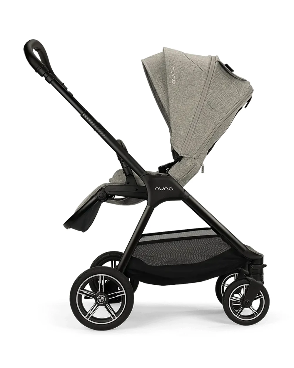 Nuna TRIV Next BMW Collection Stroller-With Cup Holder-Metal BMW Badge On Window Flap-Exclusvie Wheels With BMW Trinity Pattern-2 Years Warranty-Pram for 0 to 4Y (Upto 22 Kg)-Graphene - Image 12
