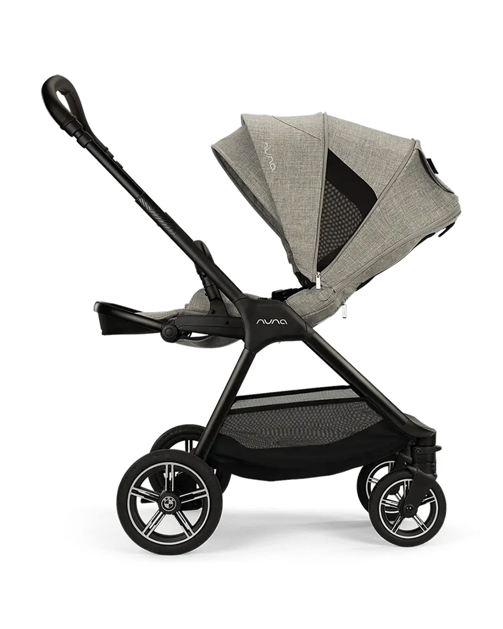 Nuna TRIV Next BMW Collection Stroller-With Cup Holder-Metal BMW Badge On Window Flap-Exclusvie Wheels With BMW Trinity Pattern-2 Years Warranty-Pram for 0 to 4Y (Upto 22 Kg)-Graphene - Image 14