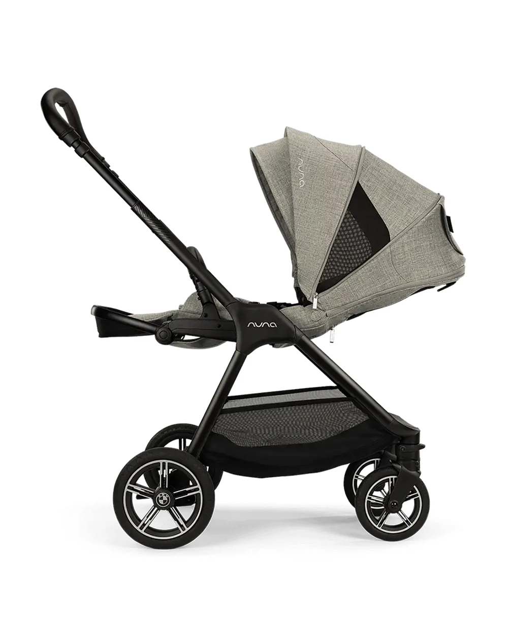 Nuna TRIV Next BMW Collection Stroller-With Cup Holder-Metal BMW Badge On Window Flap-Exclusvie Wheels With BMW Trinity Pattern-2 Years Warranty-Pram for 0 to 4Y (Upto 22 Kg)-Graphene - Image 16