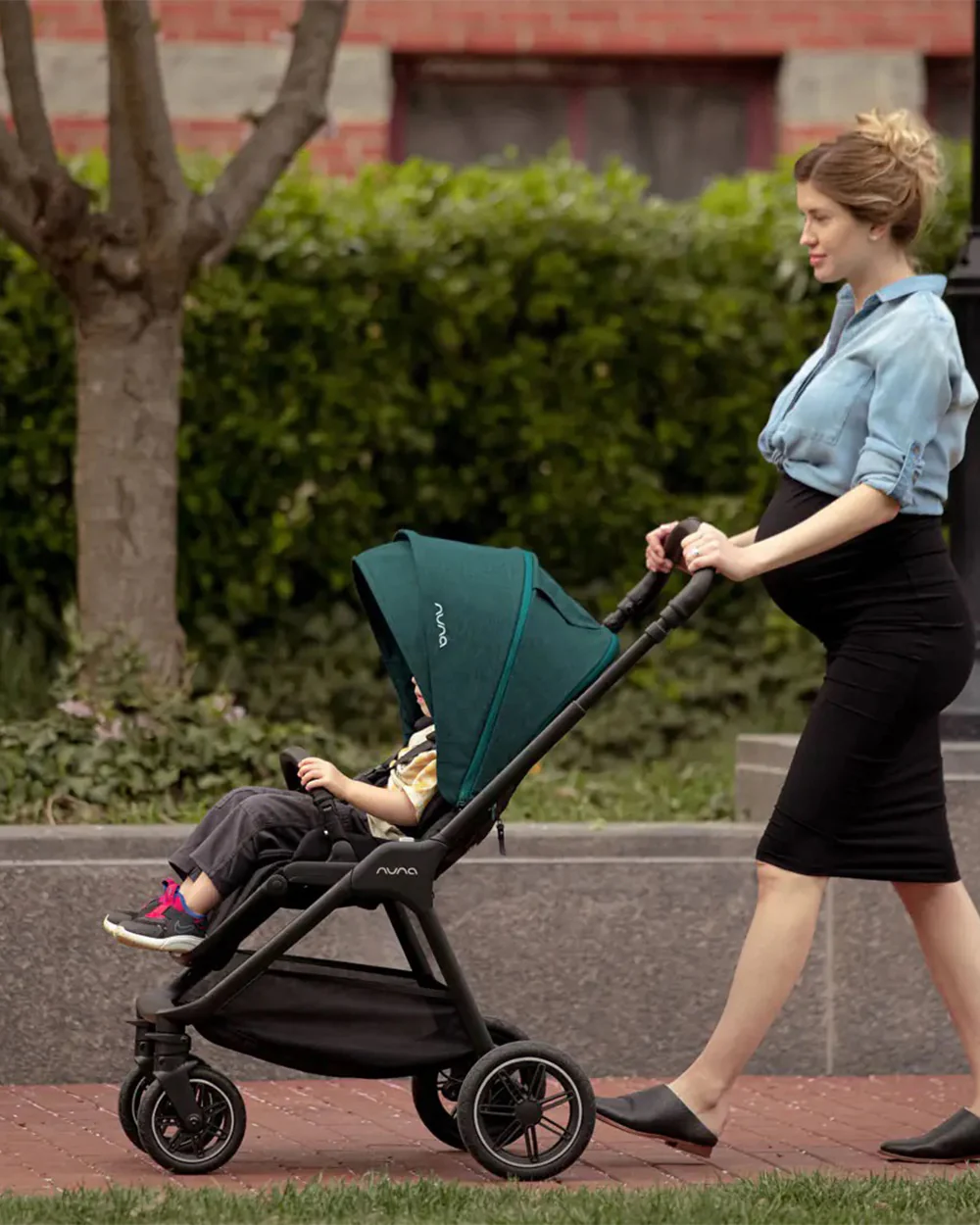Nuna TRIV Next Baby Stroller-With Cup Holder-One Hand Fold-Includes Rain Cover & Post Adaptors-2 Years Warranty-Pram for 0 to 4Y (Upto 22Kg)-Lagoon - Image 7