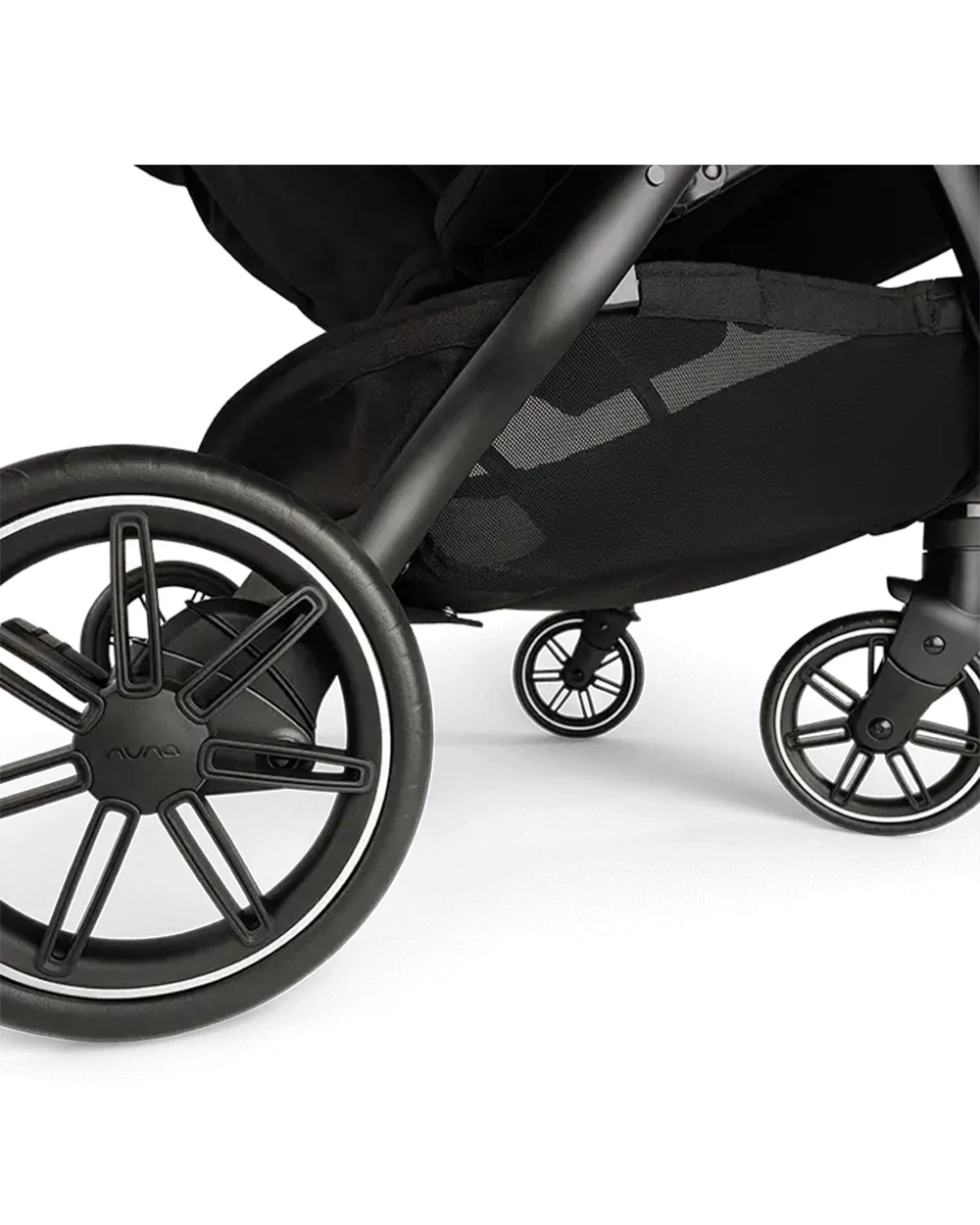 Nuna TRVL Dubl Twin Baby Stroller-Individually Adjustable Near Flat Reclining Seat-One Hand Fold-With Cup Holder-Large Storage Basket-2 Years Warranty-0 to 4Y (Upto 22 Kg)-Caviar - Image 17