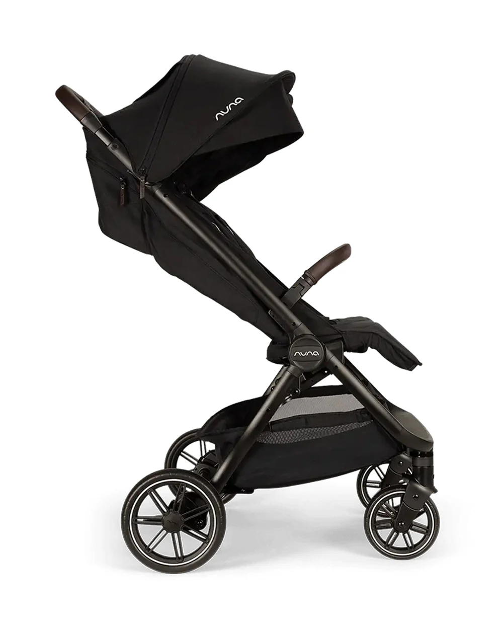 Nuna TRVL Dubl Twin Baby Stroller-Individually Adjustable Near Flat Reclining Seat-One Hand Fold-With Cup Holder-Large Storage Basket-2 Years Warranty-0 to 4Y (Upto 22 Kg)-Caviar - Image 18