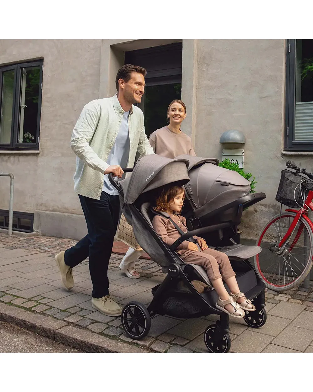 Nuna TRVL Dubl Twin Baby Stroller-Individually Adjustable Near Flat Reclining Seat-One Hand Fold-With Cup Holder-Large Storage Basket-2 Years Warranty-0 to 4Y (Upto 22 Kg)-Caviar - Image 34