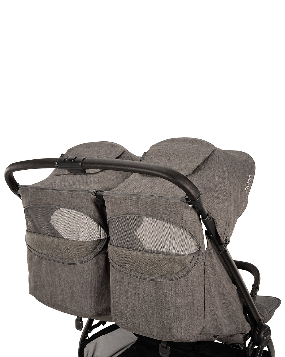 Nuna TRVL Dubl Twin Stroller-With Cup Holder-Individually Adjustable Near Flat Reclining Seat-One Hand Fold-Large Storage Basket-2 Years Warranty- For 0 to 4Y (Upto 22 Kg)-Granite - Image 10