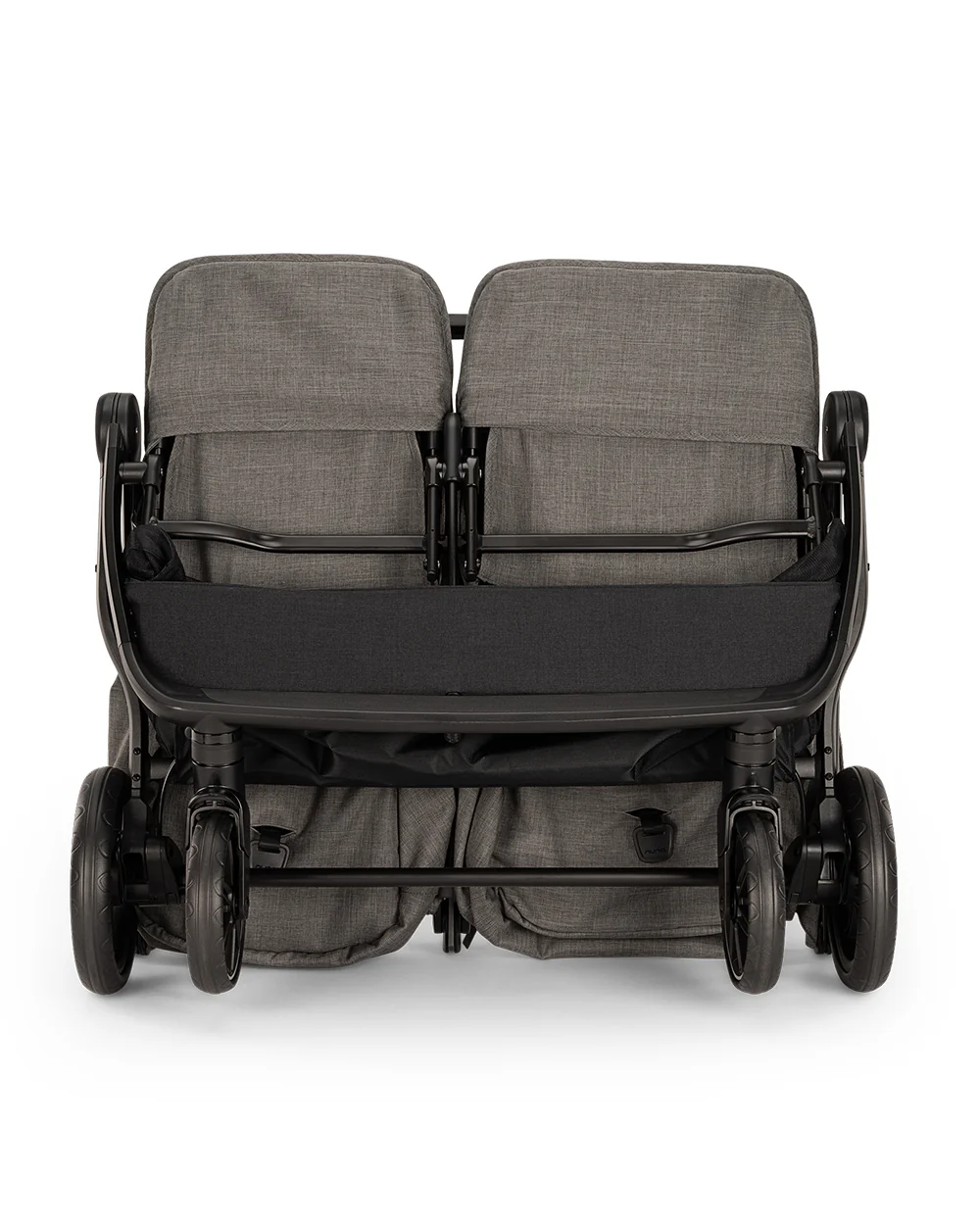 Nuna TRVL Dubl Twin Stroller-With Cup Holder-Individually Adjustable Near Flat Reclining Seat-One Hand Fold-Large Storage Basket-2 Years Warranty- For 0 to 4Y (Upto 22 Kg)-Granite - Image 11