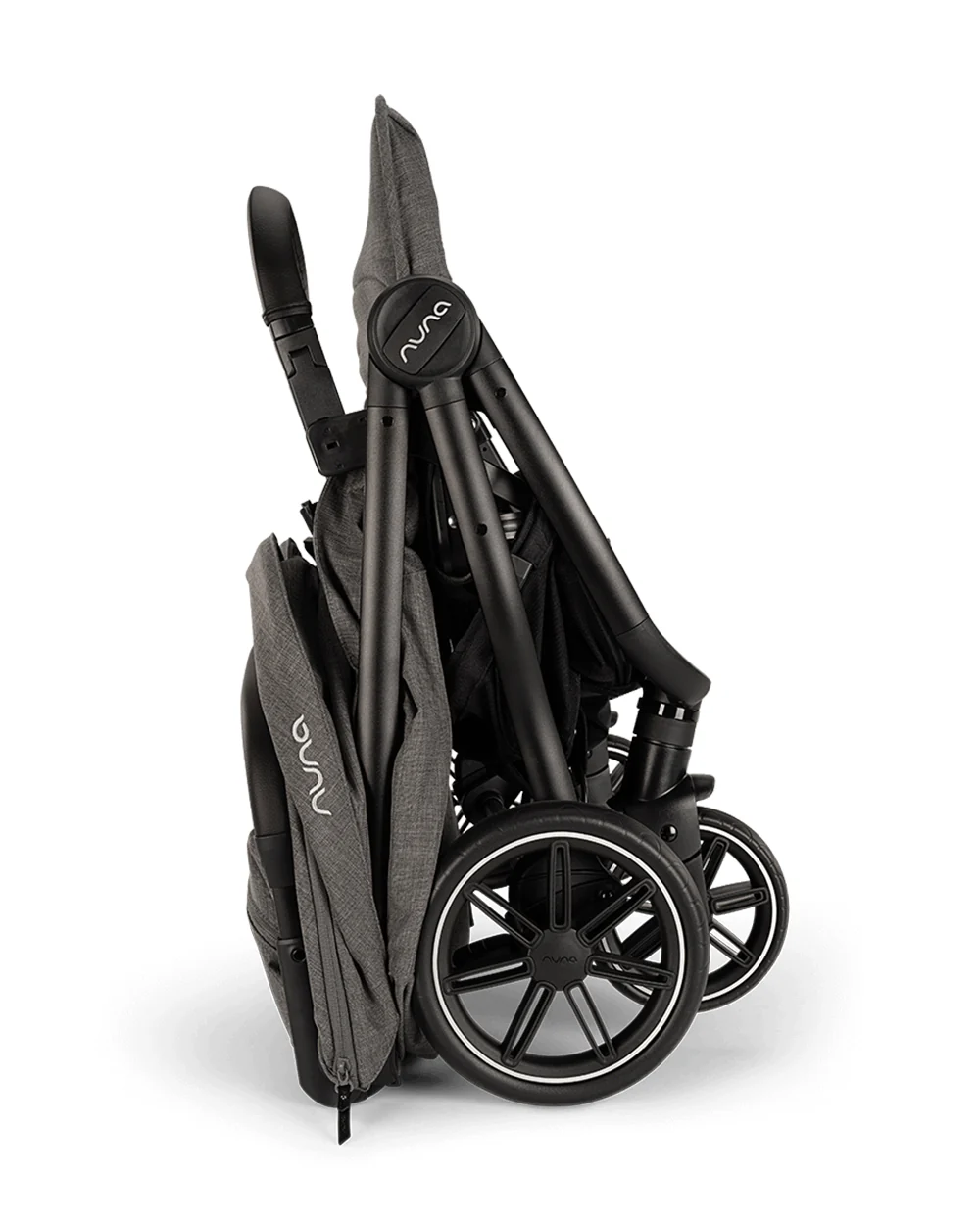 Nuna TRVL Dubl Twin Stroller-With Cup Holder-Individually Adjustable Near Flat Reclining Seat-One Hand Fold-Large Storage Basket-2 Years Warranty- For 0 to 4Y (Upto 22 Kg)-Granite - Image 12