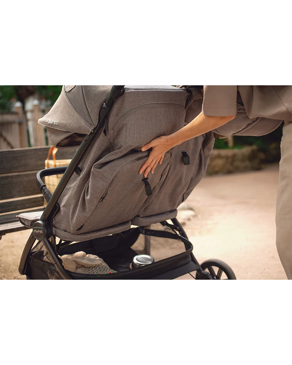 Nuna TRVL Dubl Twin Stroller-With Cup Holder-Individually Adjustable Near Flat Reclining Seat-One Hand Fold-Large Storage Basket-2 Years Warranty- For 0 to 4Y (Upto 22 Kg)-Granite - Image 22