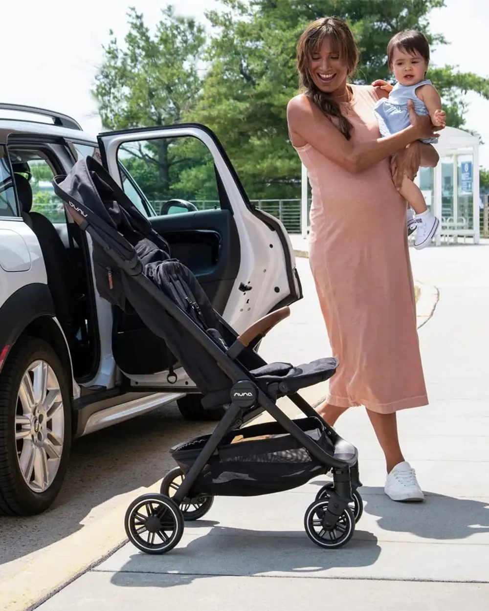 Nuna TRVL Cabin Friendly Baby Stroller-With Cup Holder-One Touch Fold-Compact Size-Pram for 0M+ (Upto 22Kg)-Cedar - Image 9