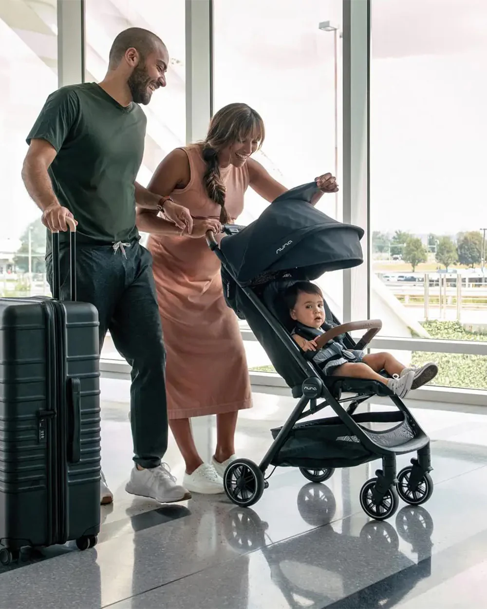 Nuna TRVL Cabin Friendly Baby Stroller-With Cup Holder-One Touch Fold-Compact Size-Pram for 0M+ (Upto 22Kg)-Hazelwood - Image 10