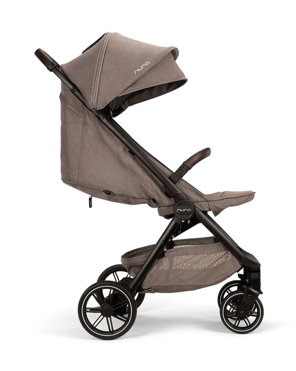 Nuna TRVL LX Cabin Friendly Baby Stroller-With Cup Holder-One Hand Fold-Big Rear Wheels-Car Seat Compatible-Includes Rain Cover & Travel Bag-2 Years Warranty-Pram for 0 to 4Y (Upto 22Kg)-Cedar - Image 13