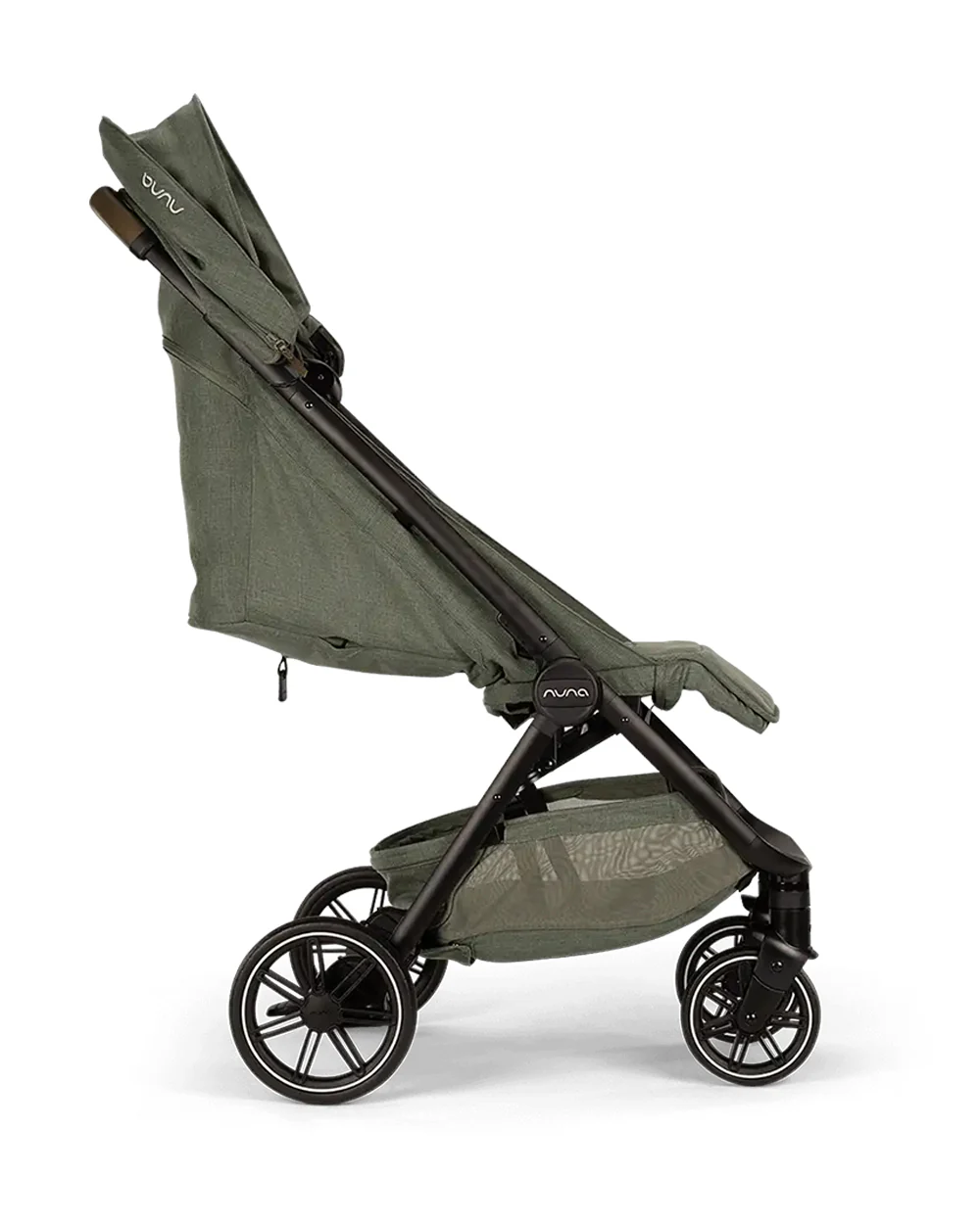 Nuna TRVL LX Cabin Friendly Baby Stroller-With Cup Holder-One Hand Fold-Big Rear Wheels-Car Seat Compatible-Includes Rain Cover & Travel Bag-2 Years Warranty-Pram for 0 to 4Y (Upto 22Kg)-Pine - Image 15