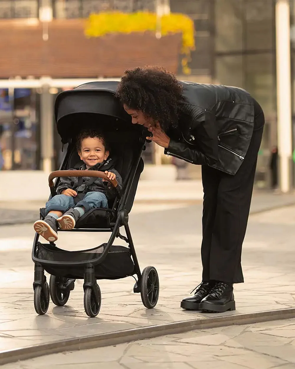 Nuna TRVL LX Cabin Friendly Baby Stroller-With Cup Holder-One Hand Fold-Big Rear Wheels-Car Seat Compatible-Includes Rain Cover & Travel Bag-2 Years Warranty-Pram for 0 to 4Y (Upto 22Kg)-Pine - Image 30