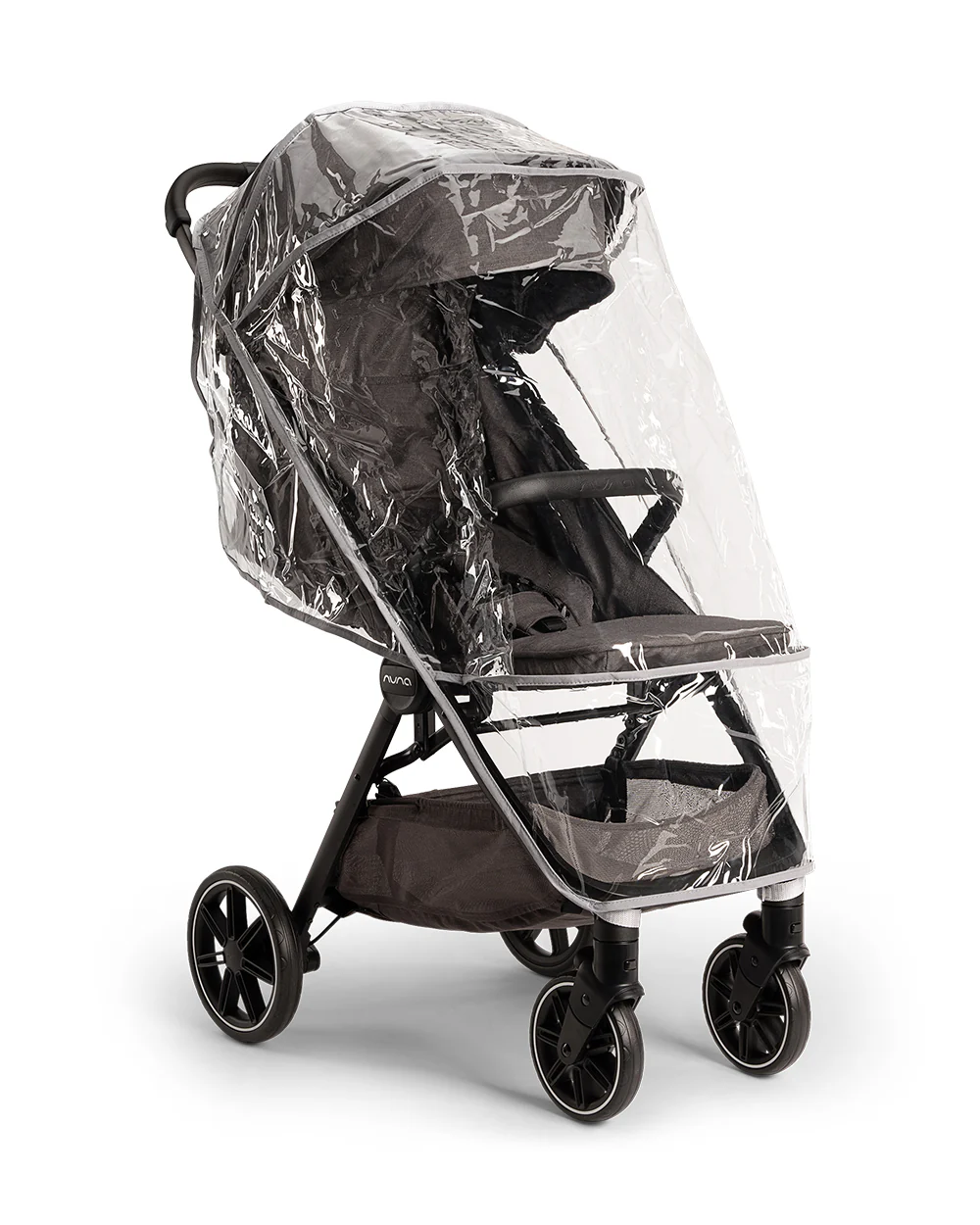 Nuna TRVL LX Cabin Friendly Baby Stroller-With Cup Holder-One Hand Fold-Big Rear Wheels-Car Seat Compatible-Includes Rain Cover & Travel Bag-2 Years Warranty-Pram for 0 to 4Y (Upto 22Kg)-Thunder - Image 11