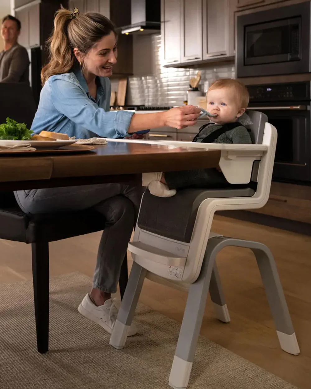 Nuna Zaaz Baby High Chair-Air Foam Cushion-Height Adjustable-Easily Removable Tray, Arm Bar & Footrest-For 6M+ (Upto 100Kg)-Oak - Image 14