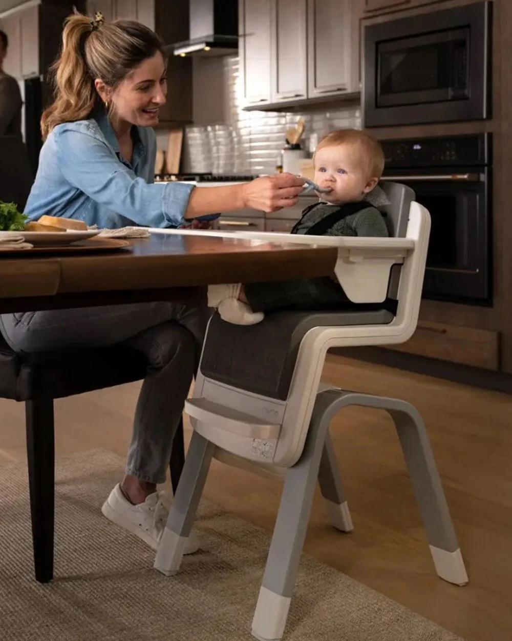 Nuna Zaaz Baby High Chair-Air Foam Cushion-Height Adjustable-Easily Removable Tray, Arm Bar & Footrest-For 0M+ (Upto 100Kg)-Pewter - Image 13