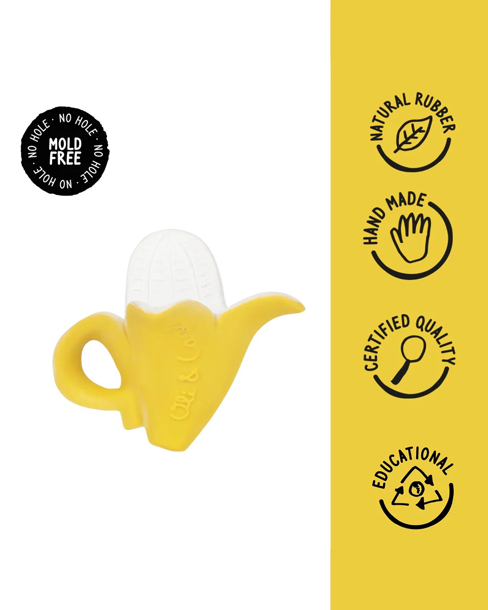 Oli & Carol Anita The Bananita-Chewy Natural Rubber Teether-Soft & Flexible-0M+ - Image 2