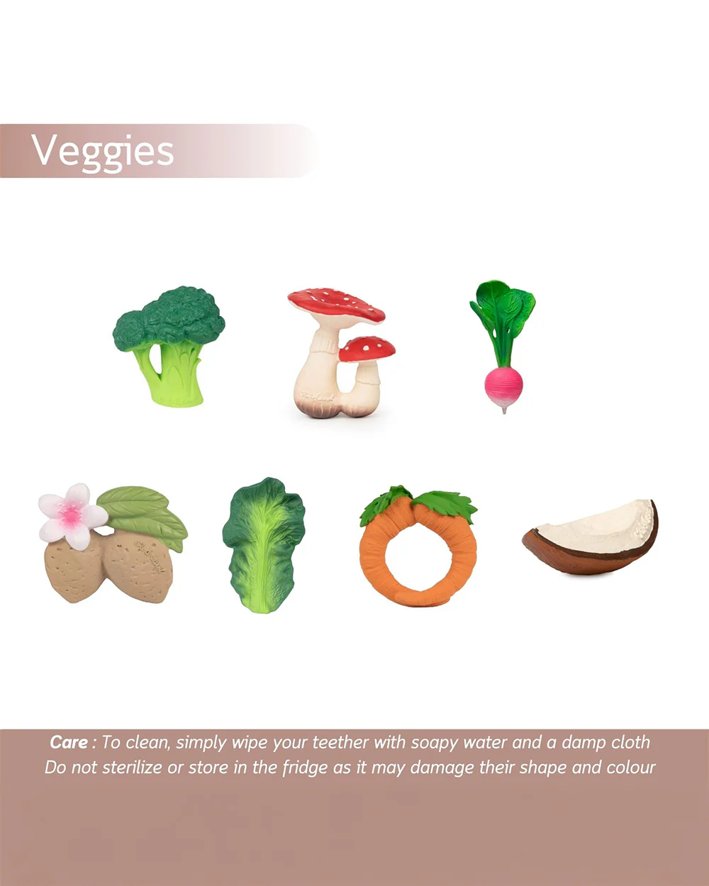 Oli & Carol Coco The Coconut-Natural Rubber Teether-Soft & Flexible-0M+ - Image 10