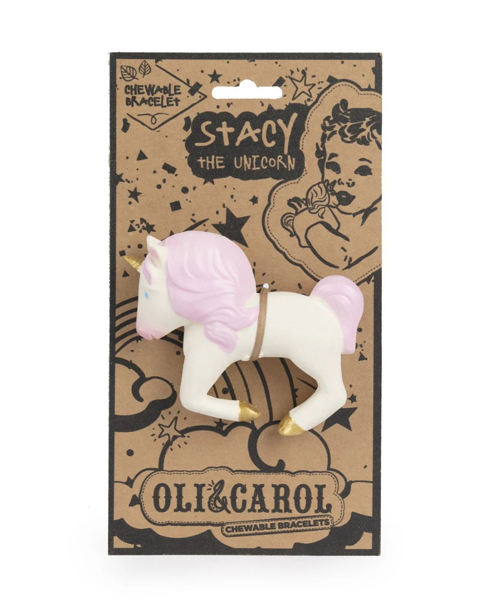 Oli & Carol Stacy The Unicorn-Natural Rubber Bracelet Teether-Soft & Flexible-0M+ - Image 5