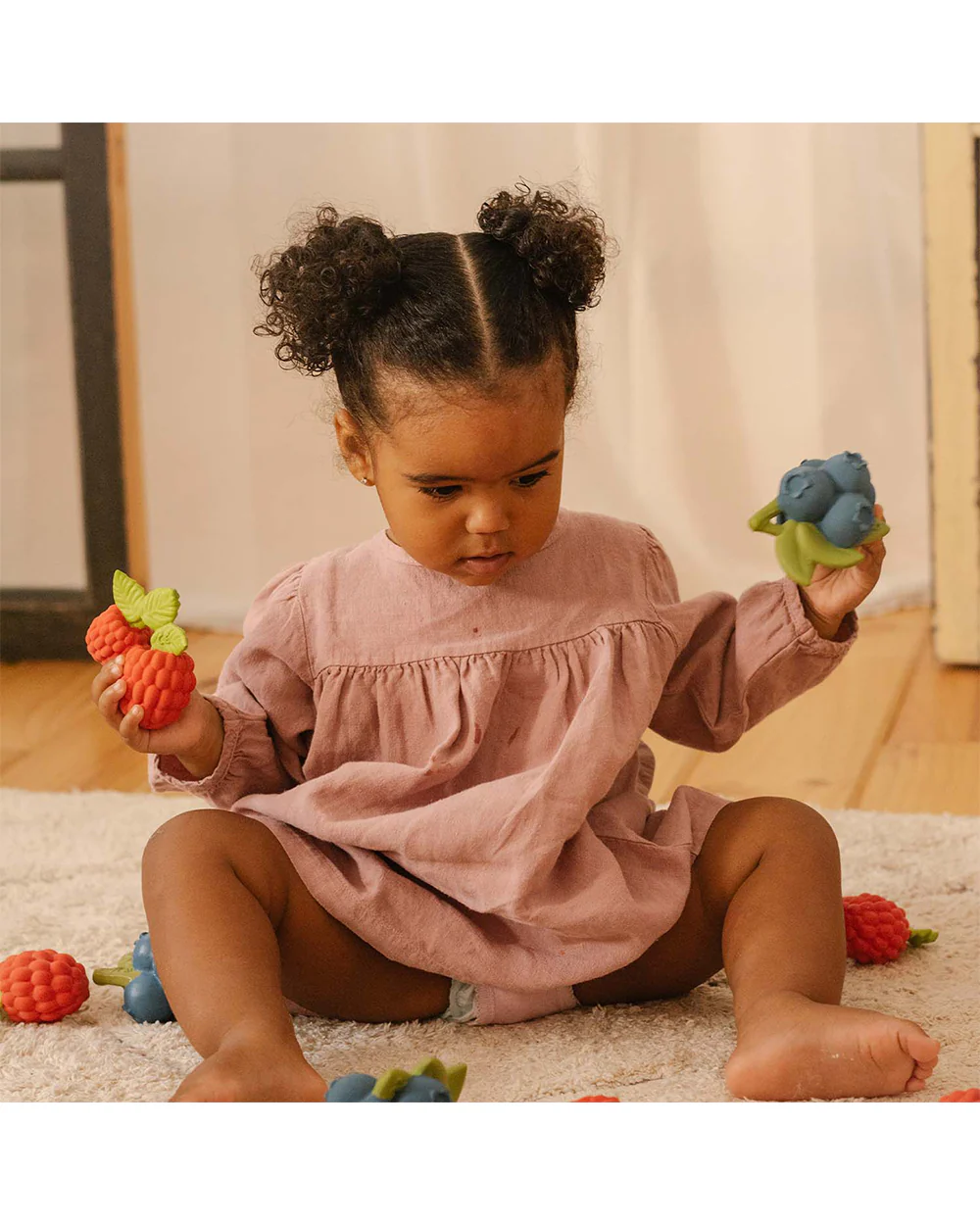 Oli & Carol Valery The Raspberry-Natural Rubber Teether-Soft & Flexible-0M+ - Image 10