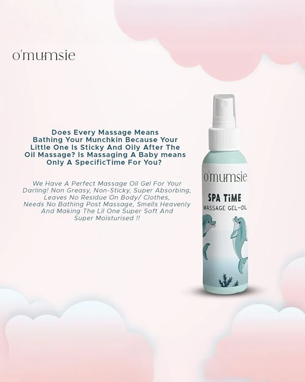 O'mumsie Baby Massage Oil-With Almond Oil & Sesame Oil - Image 2