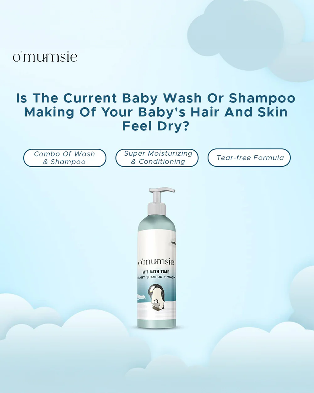 O'mumsie Baby Shampoo & Body Wash-Top To Toe Wash-With Shea Butter & Aloe Vera - Image 6