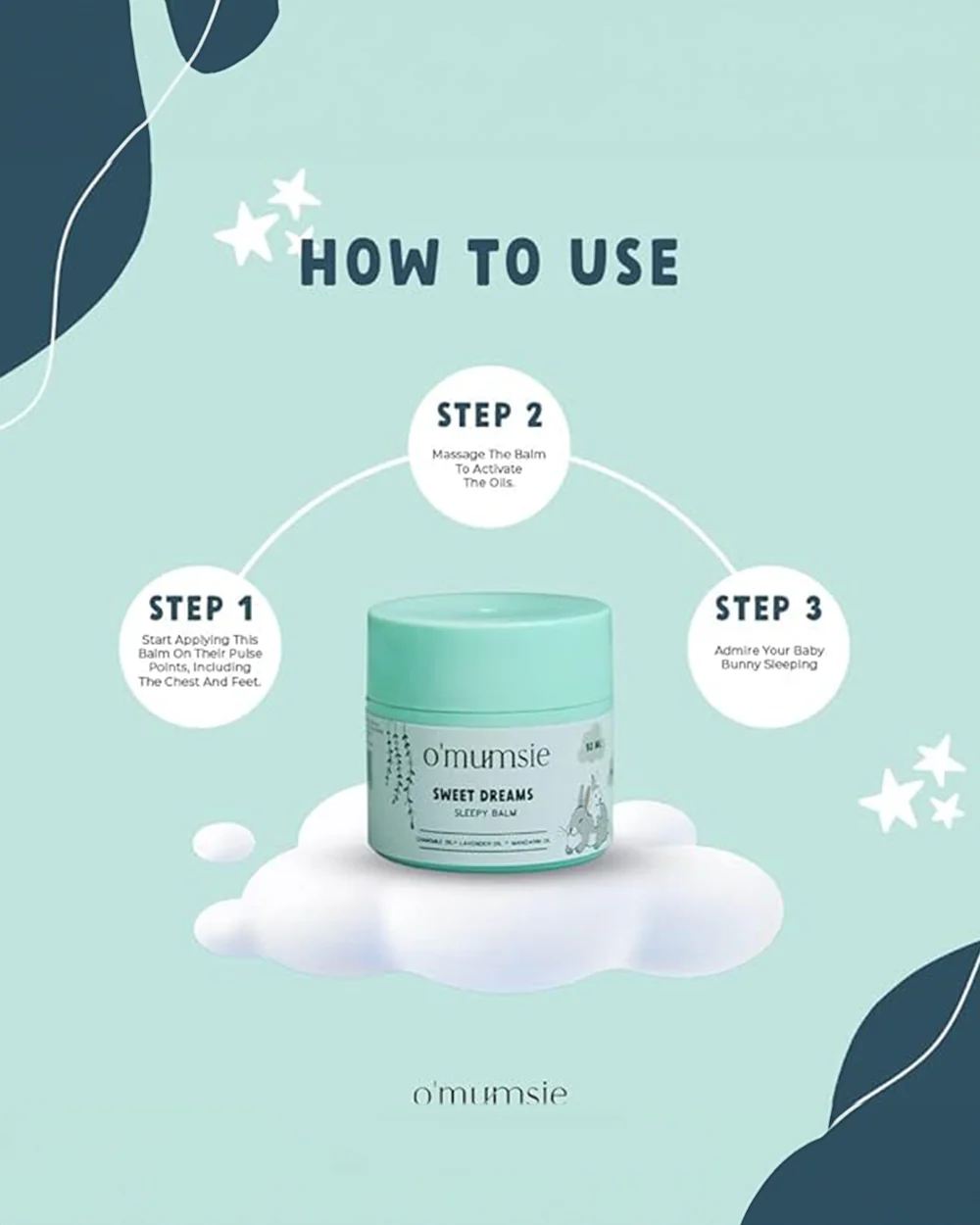 O'mumsie Sweet Dreams Sleepy Balm-Helps Baby Sleep Peacefully-Calming Aromatherapy Balm-Baby Safe - Image 5