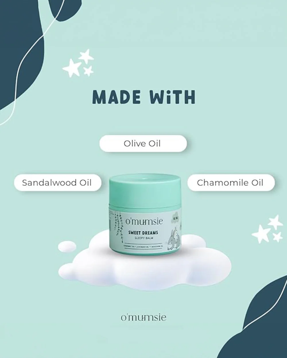 O'mumsie Sweet Dreams Sleepy Balm-Helps Baby Sleep Peacefully-Calming Aromatherapy Balm-Baby Safe - Image 4
