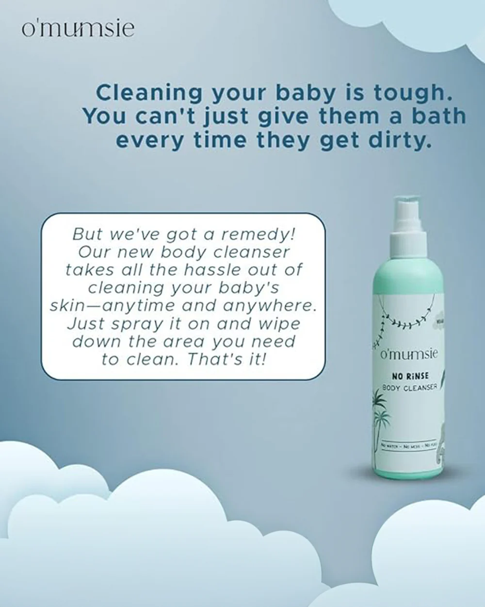 O'mumsie No-rinse Body Cleanser-Baby Body Wash-With Cucumber - Image 18