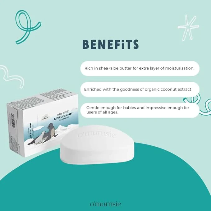 O'mumsie Nourishing Baby Soap Bar-With Shea Butter & Coconut Oil - Image 6