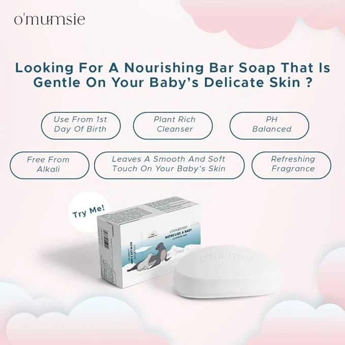 O'mumsie Nourishing Baby Soap Bar-With Shea Butter & Coconut Oil - Image 8