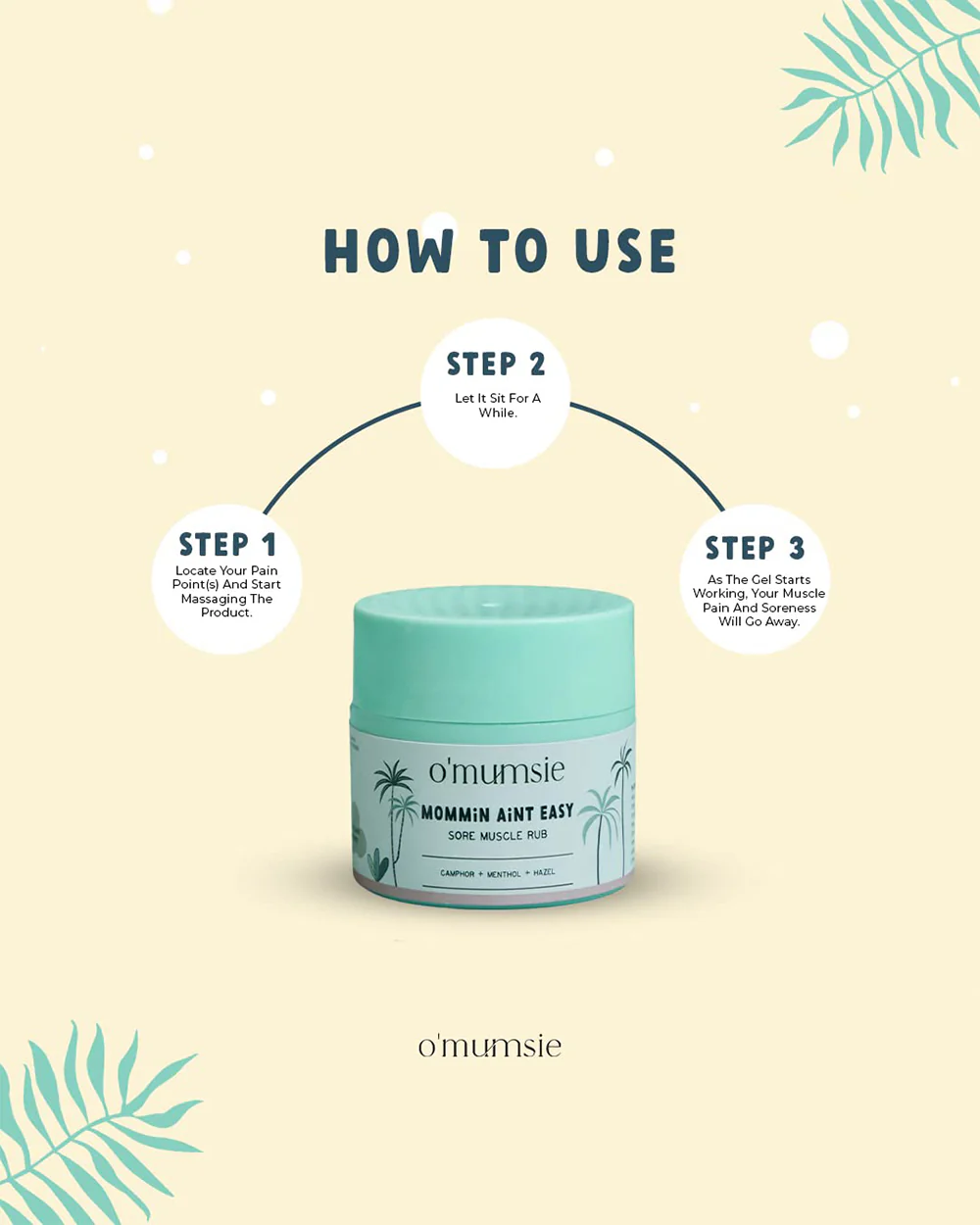 O'mumsie Sore Muscle Rub-With Camphor, Menthol & Hazel-Pregnancy Safe - Image 3