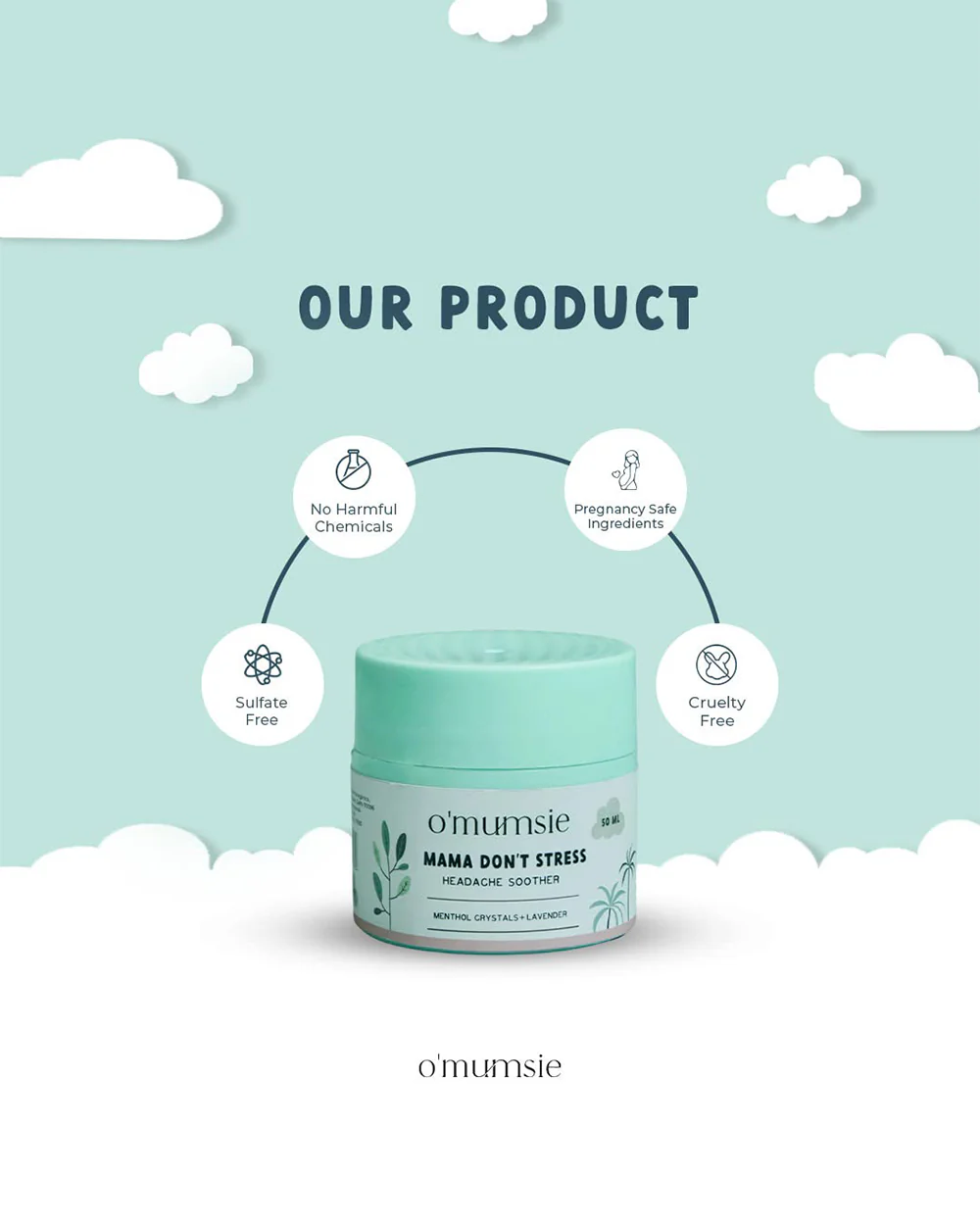 O'mumsie Headache Soother Balm-With Menthol Crystals & Lavender-Pregnancy Safe - Image 4