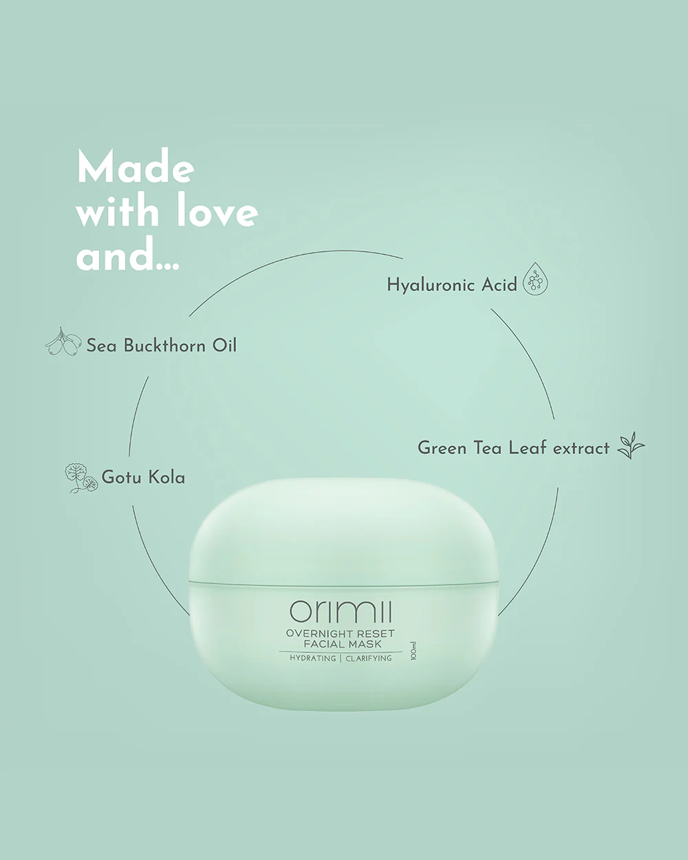 Orimii Overnight Reset Facial Mask-Moisturizes, Soothes, Repairs-Pregnancy & Breastfeeding Safe - Image 4