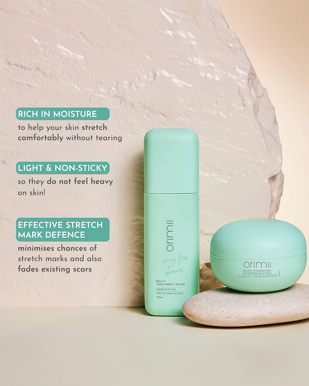 Orimii Stretch Marks Defence Belly Bundle-Minimises Stretch Marks-Hydrates Belly-Pregnancy & Breastfeeding Safe - Image 6