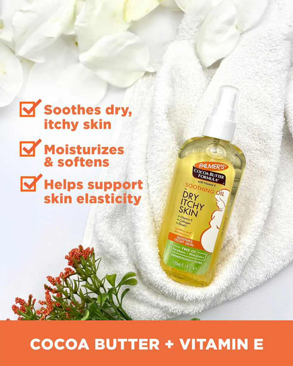 Palmer's Soothing Oil-For Dry & Itchy Skin-Cocoa Butter Formula-Pregnancy Safe - Image 3