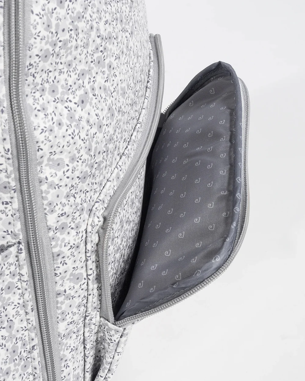 Pasito a Pasito Flower Mellow Diaper Backpack-With Changing Mat & Stroller Hooks-Grey - Image 8
