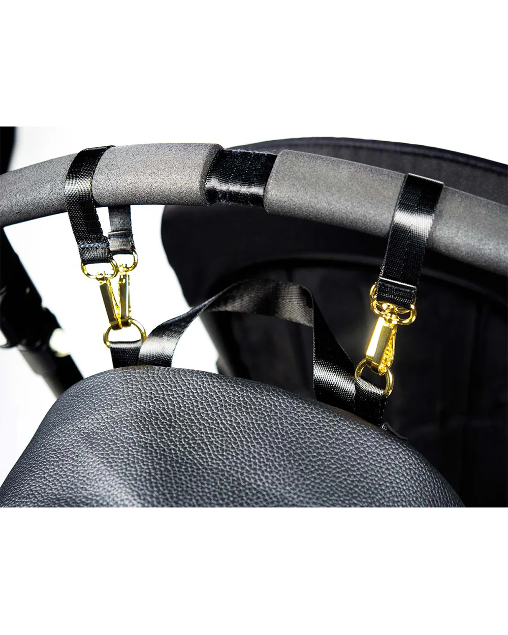 Pasito a Pasito London Diaper Backpack-With Changing Mat & Stroller Hooks-Black - Image 11