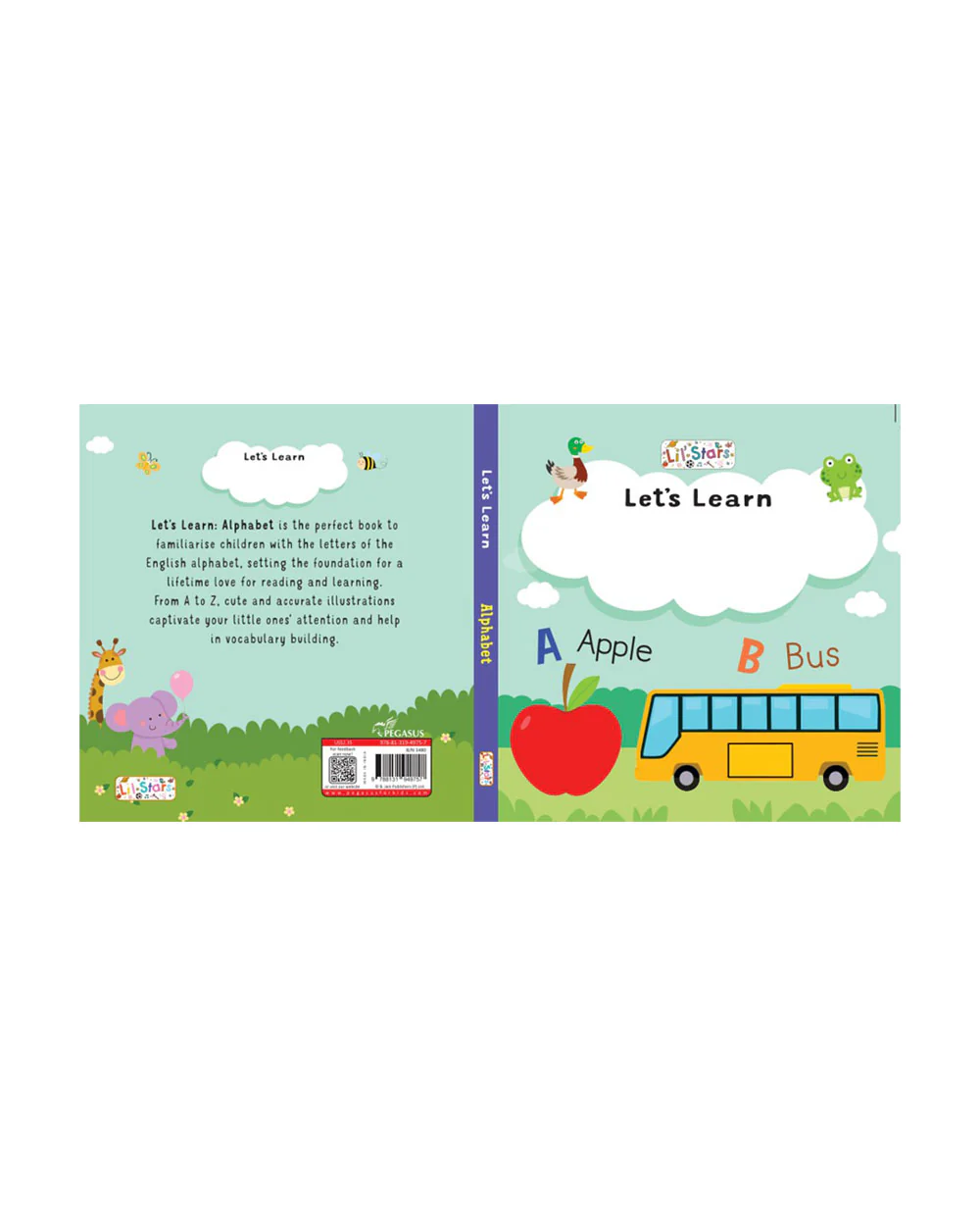 Pegasus Let's Learn Alphabet Book-12 Interactive Colorful Pages-Develops Visual Recognition-Learning & Educational Toys-12M+ - Image 2