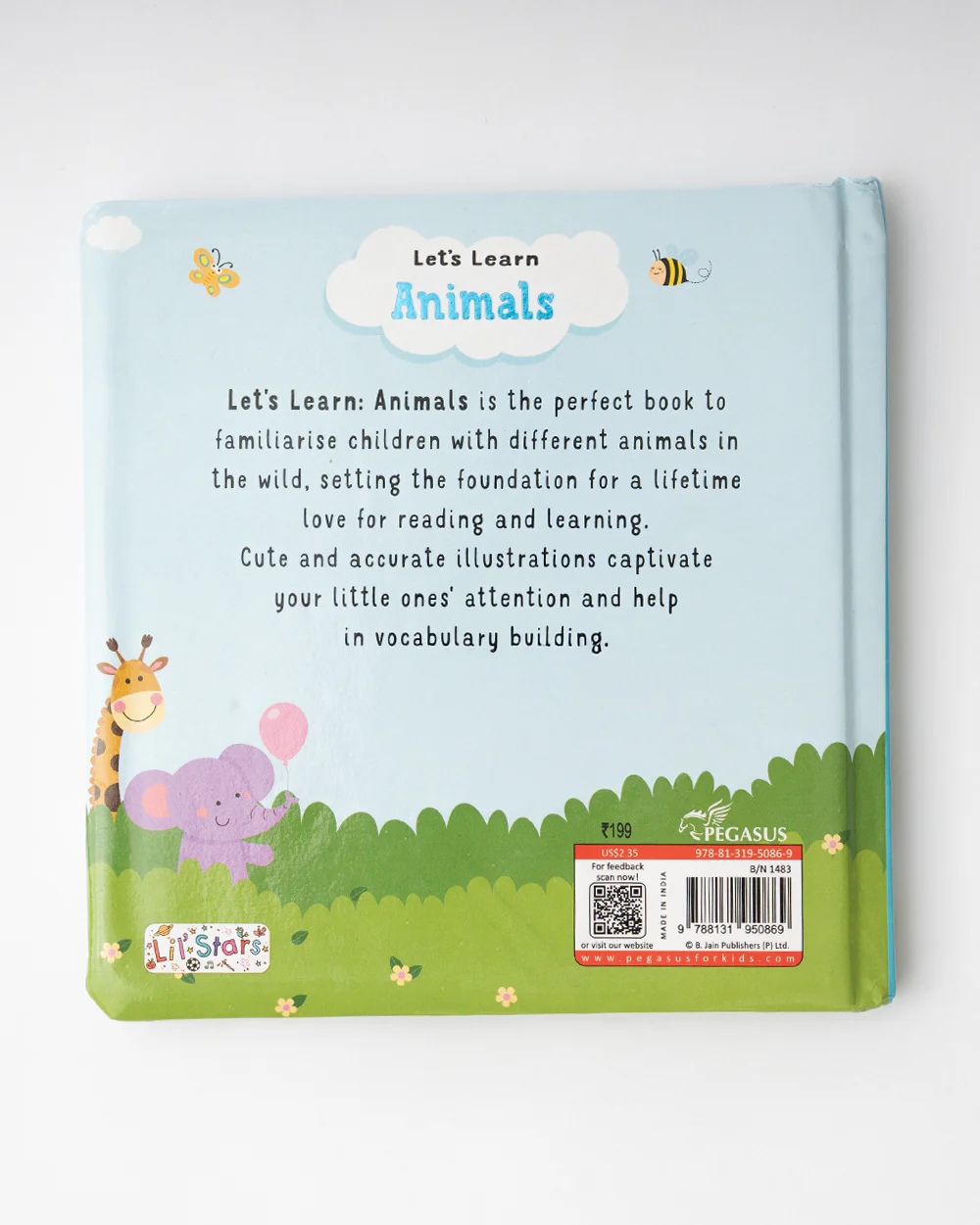 Pegasus Let's Learn Animals Book-12 Interactive Colorful Pages-Develops Visual Recognition-Learning & Educational Toys-12M+ - Image 2