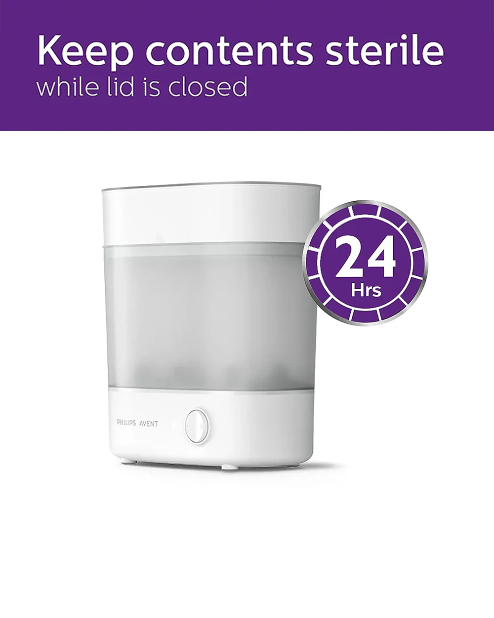 Philips Avent Bottle Sterilizer-Electric Steam-10 Min Cycle-Auto Shut Off-6 Bottle Capacity - Image 8