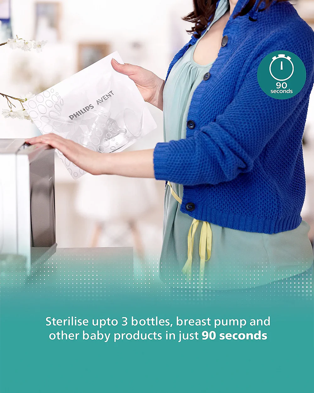 Philips Avent Microwave Sterilizer Bags-90 Sec Cycle-Pack of 5-20 Uses Per Bag - Image 3