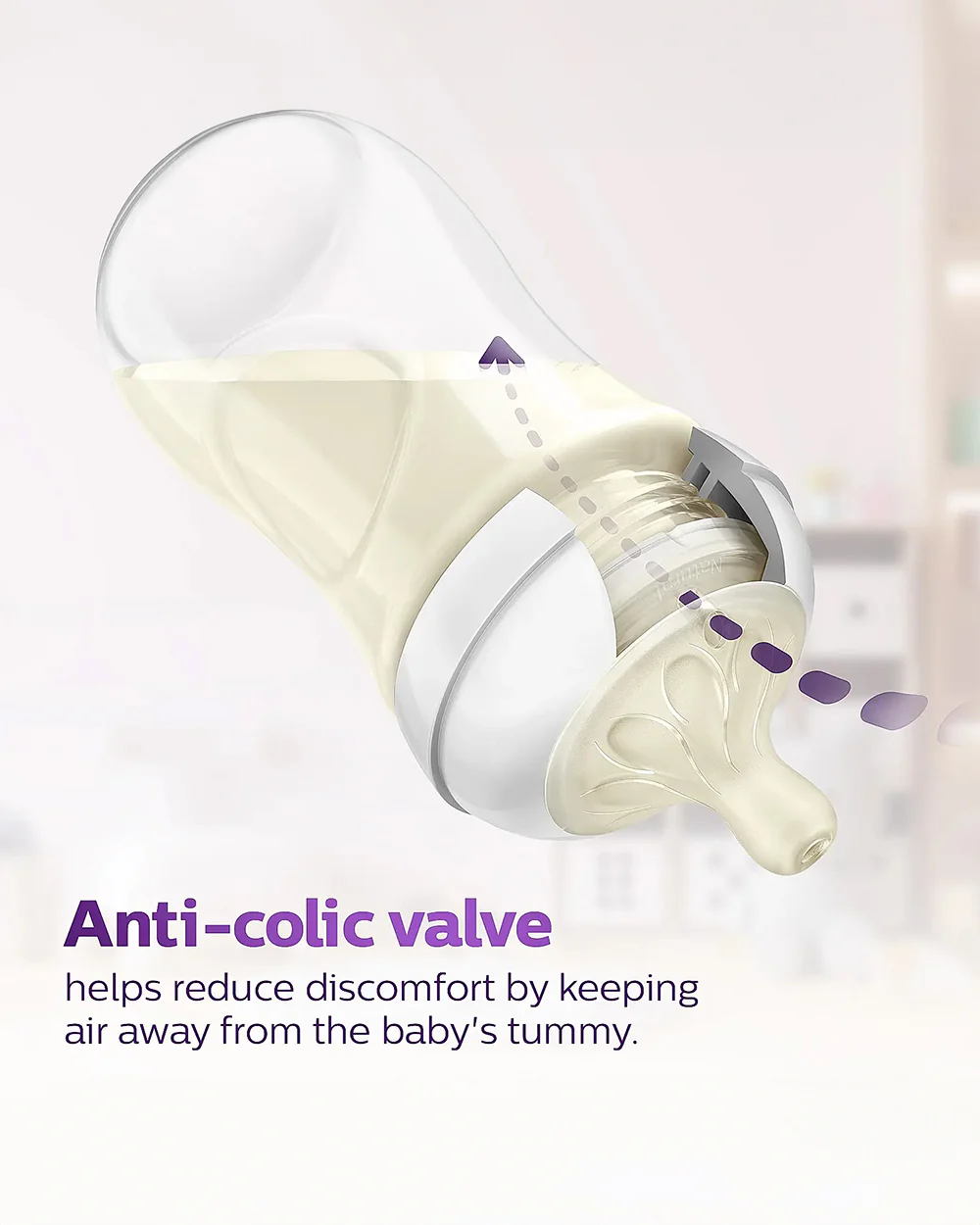 Philips Avent Natural Response Feeding Bottle-Anti Colic-330 ml-With Flow 4 Nipple-Transparent-3M+ - Image 4