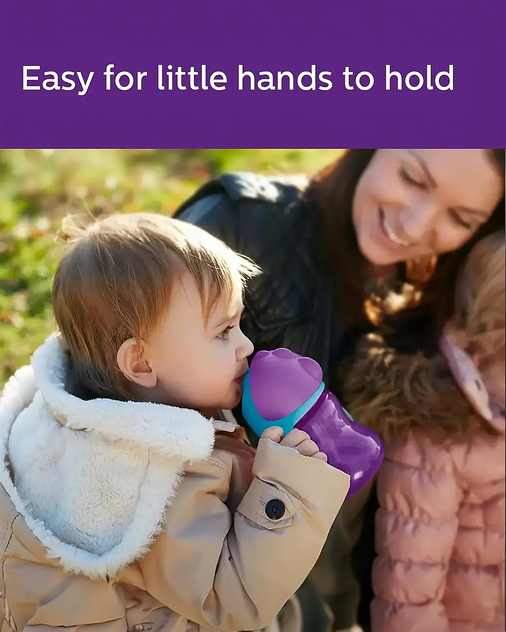 Philips Avent Straw Cup-With Flip Top Lid & Anti Leak Valve-Assorted (Purple/Blue)-200 ml - Image 6