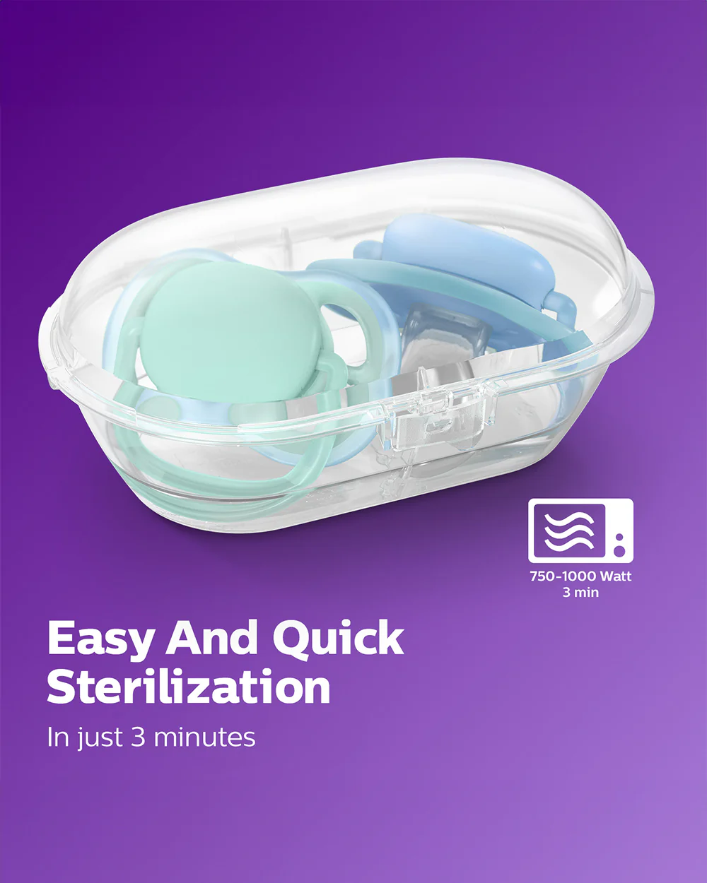 Philips Avent Ultra Air Soother-With Airholes Ventilate Baby's Skin-Orthodontic-Promotes Natural Oral Development-Sterilizing Case Included-Green & Blue-0 to 6M-Pack of 2-Pacifier - Image 6