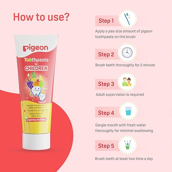 Pigeon Baby Toothpaste Fruit Punch Flavour - Image 5