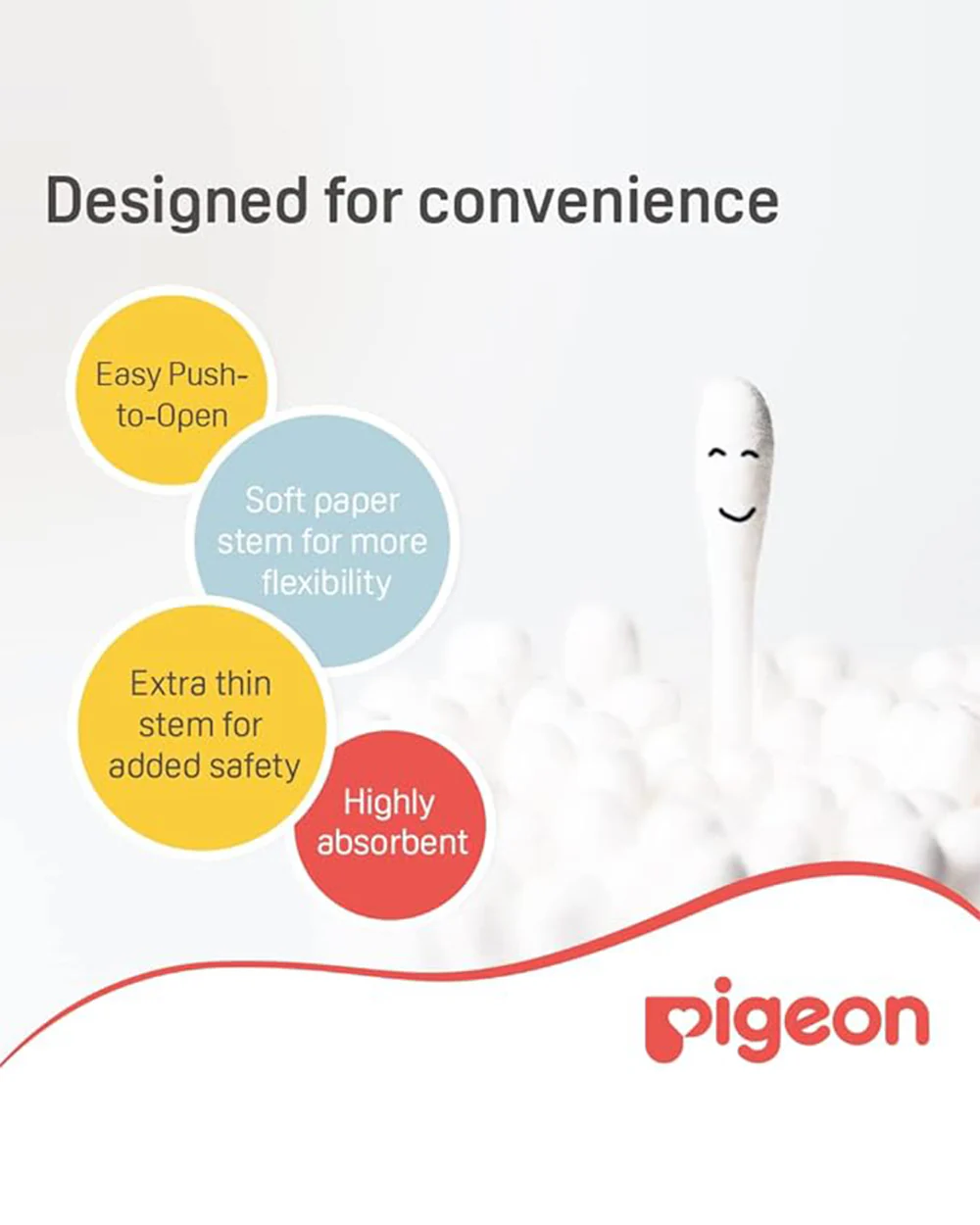 Pigeon 100% Soft Cotton Buds With Extra Thin Paper Stem For Infants-Pack of 200 - Image 5