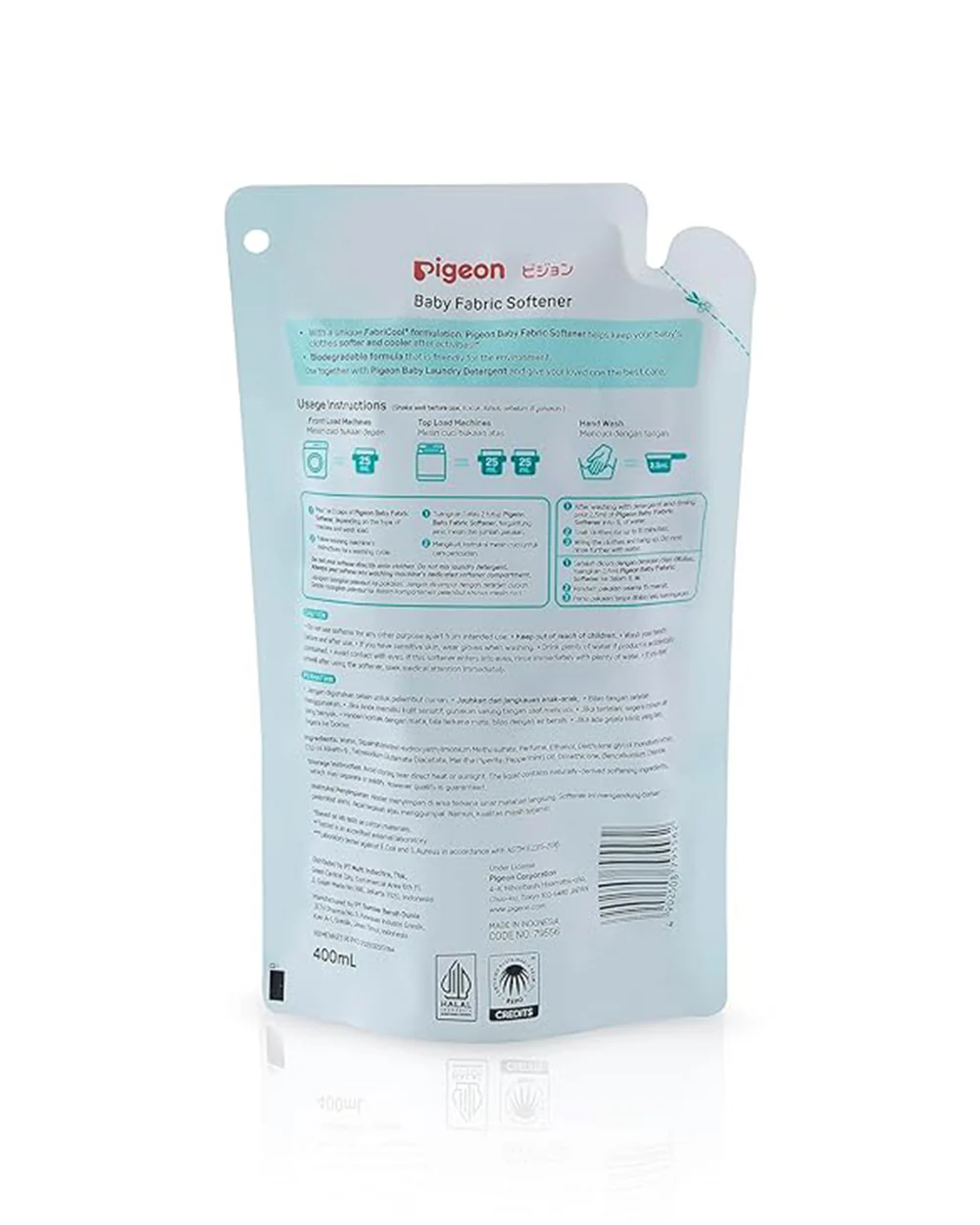 Pigeon Fabric Softener-Long Lasting Freshness With FabriCool Formula-Adds A Protective Layer & Enhances Shine-Infant Safe-Refill Pack - Image 2